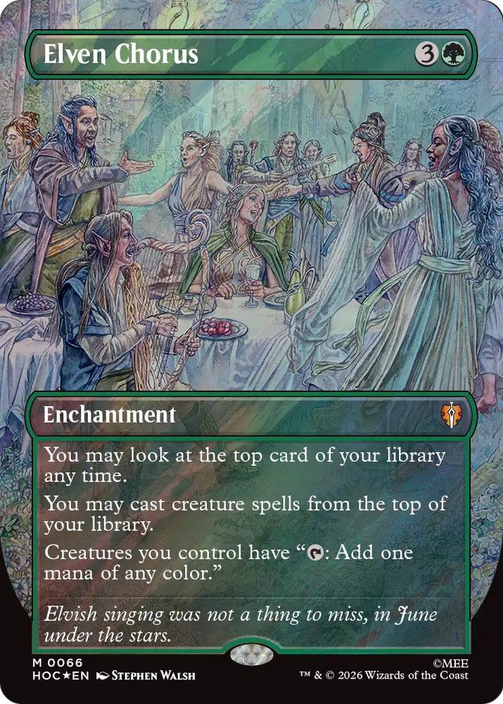 Elven Chorus (Borderless) (Surge Foil) [The Hobbit: Eternal-Legal]