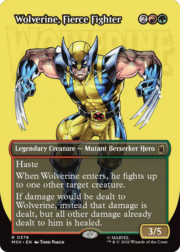 Wolverine, Fierce Fighter (Borderless) [Marvel Super Heroes]