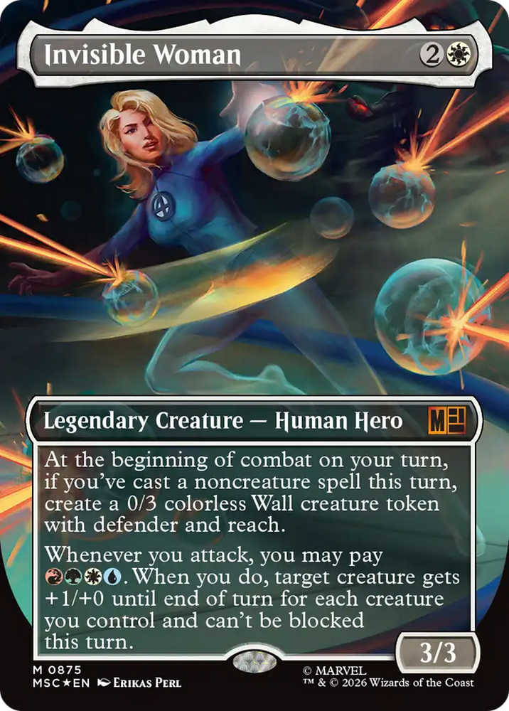 Invisible Woman (Borderless) (Surge Foil) [Marvel Super Heroes Commander]