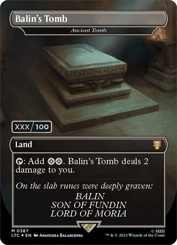 Balin's Tomb - Ancient Tomb (Borderless) (Serialized) [The Lord of the Rings: Tales of Middle-Earth Commander]
