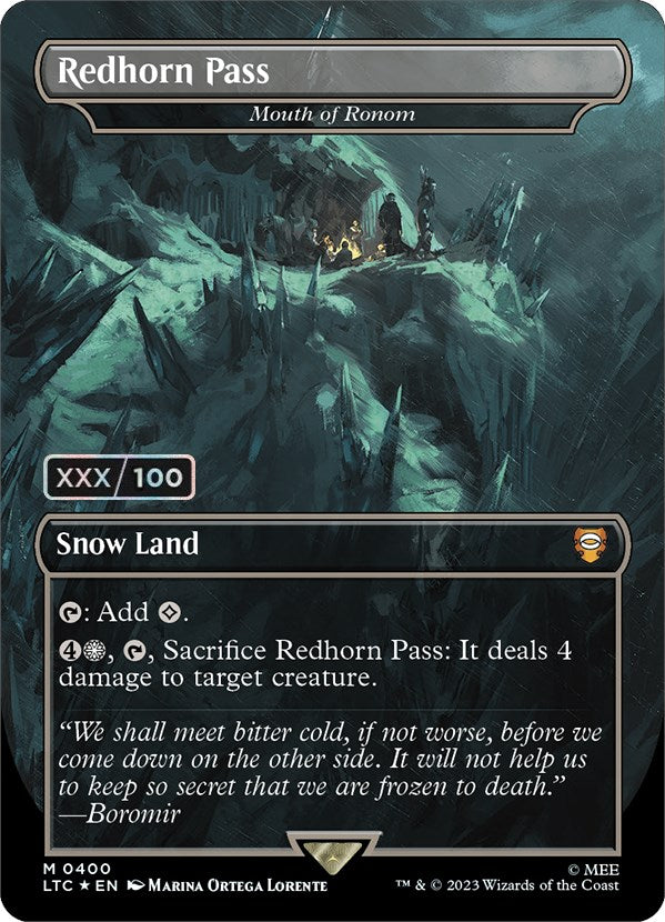 Redhorn Pass - Mouth of Ronom (Borderless) (Serialized) [The Lord of the Rings: Tales of Middle-Earth Commander]