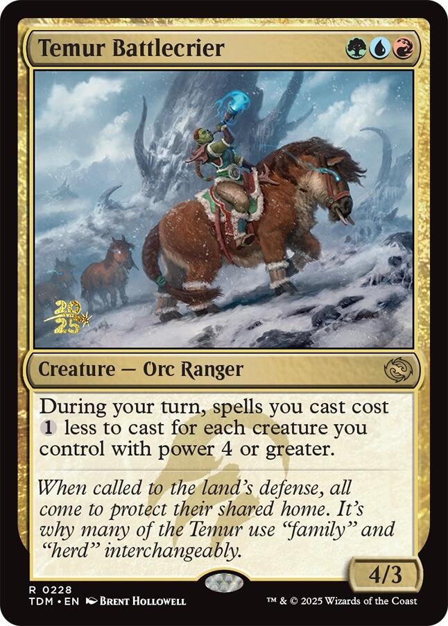 Temur Battlecrier [Tarkir: Dragonstorm Prerelease Promos]