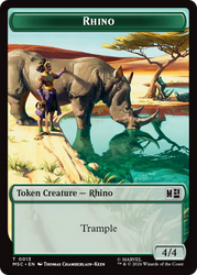 Rhino (013) // Elephant (012) Double-Sided Token [Marvel Super Heroes Commander Tokens]