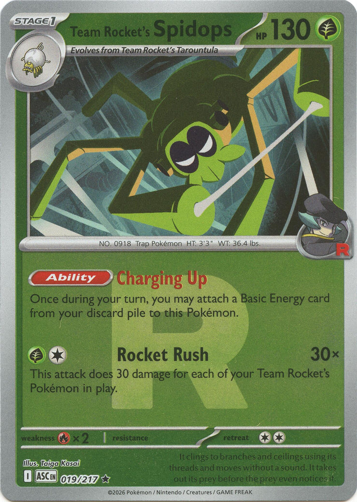 Team Rocket's Spidops (019/217) (Team Rocket) [Mega Evolution: Ascended Heroes]