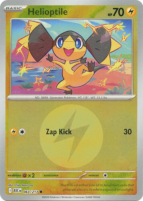 Helioptile (063/217) (Energy Symbol Pattern) [Mega Evolution: Ascended Heroes]
