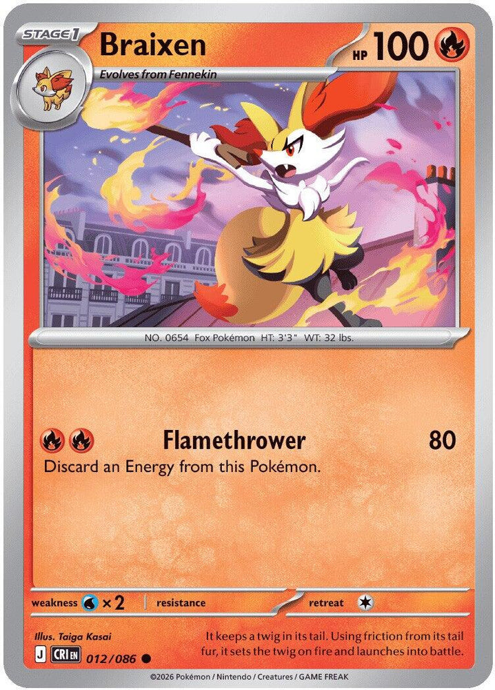 Braixen (012/086) [Mega Evolution: Chaos Rising]