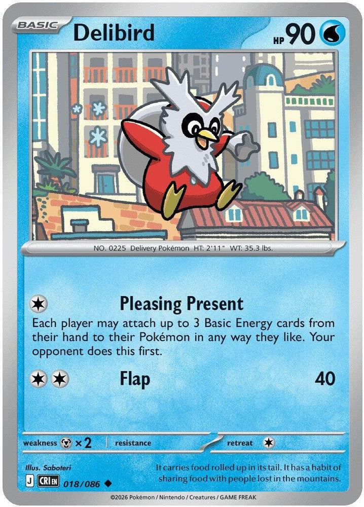 Delibird (018/086) [Mega Evolution: Chaos Rising]
