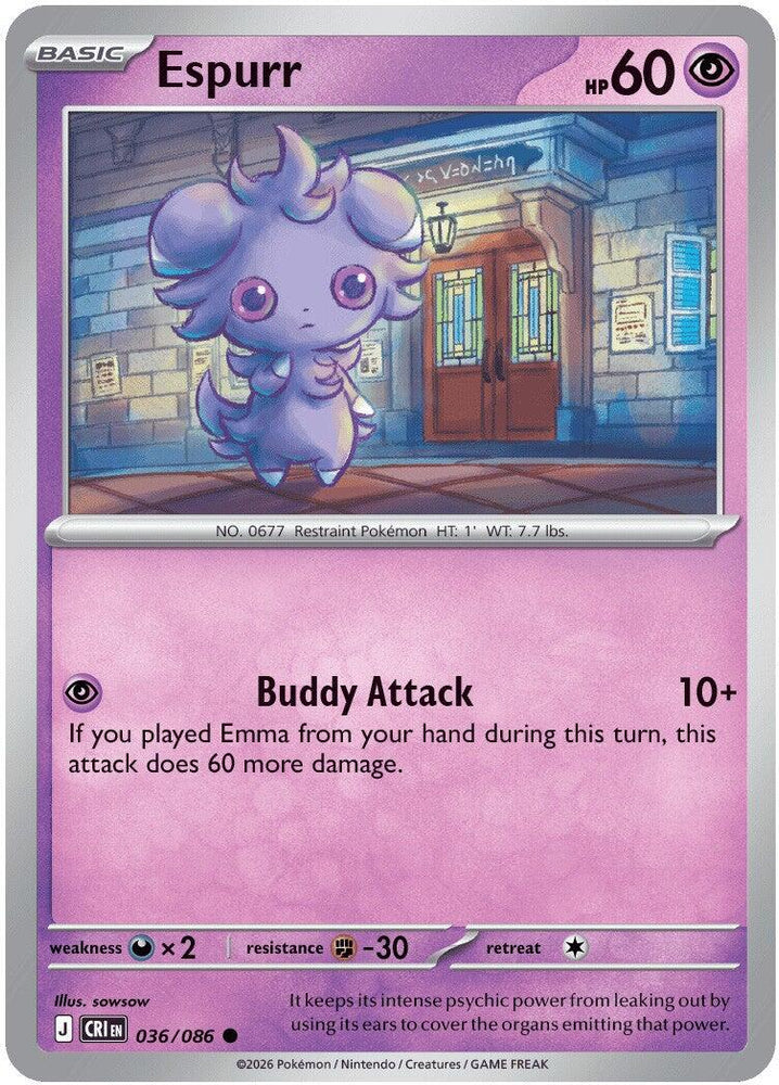 Espurr (036/086) [Mega Evolution: Chaos Rising]