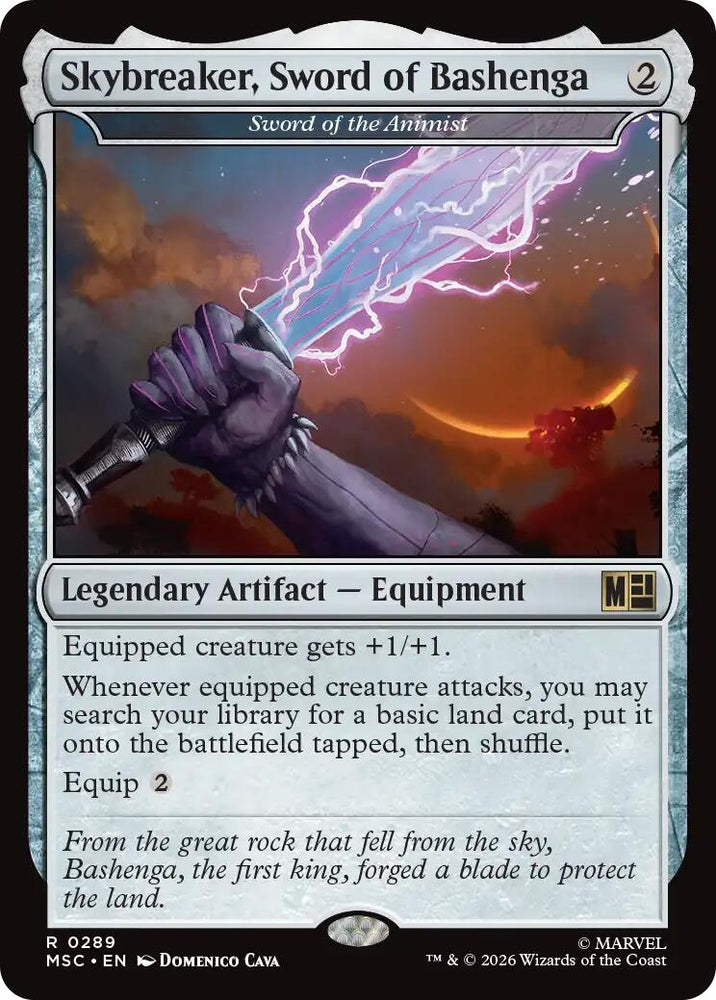 Skybreaker, Sword of Bashenga - Sword of the Animist (Surge Foil) [Marvel Super Heroes Commander]