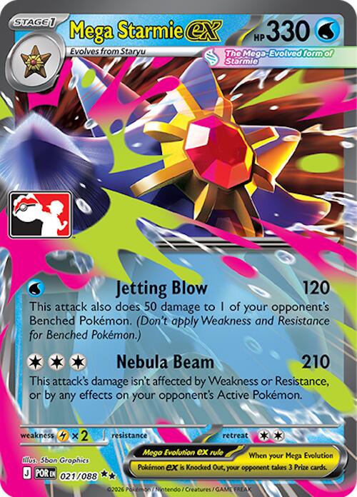 Mega Starmie ex (021/088) [Prize Pack Series Nine]