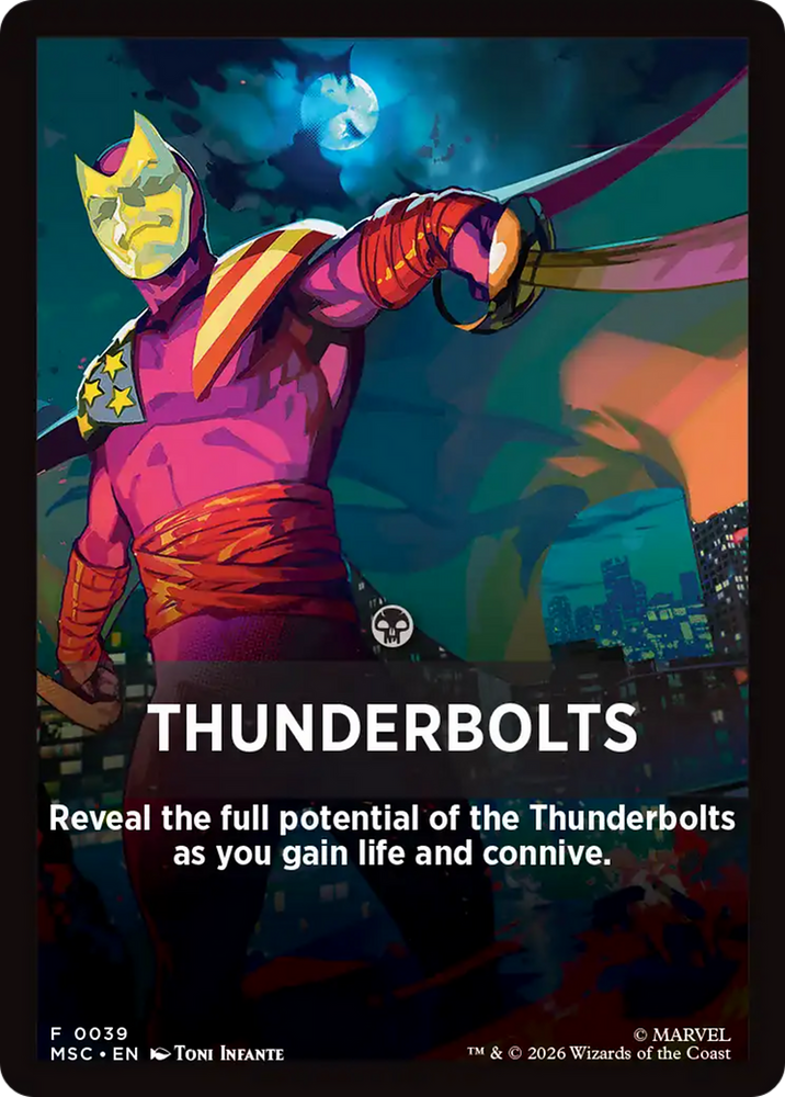 Thunderbolts Theme Card [Marvel Super Heroes Commander]