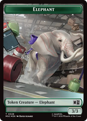 Rhino (029) // Elephant (028) Double-Sided Token (Surge Foil) [Marvel Super Heroes Commander Tokens]