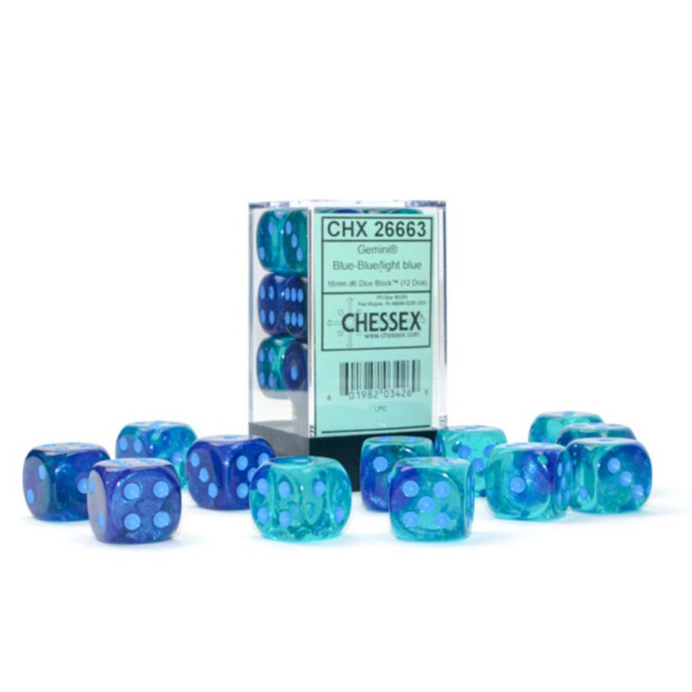 Chessex Dice (Gemini) 12d6 (16mm)
