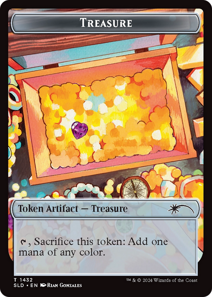 Treasure Token (1432) (Rainbow Foil) [Secret Lair Drop Series]