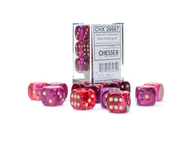 Chessex Dice (Gemini) 12d6 (16mm)