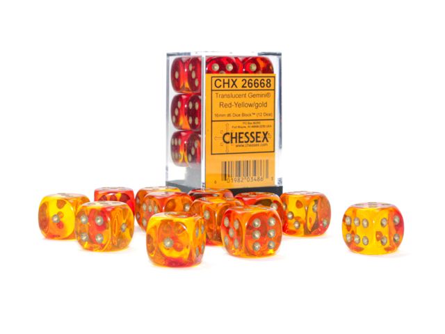 Chessex Dice (Gemini) 12d6 (16mm)